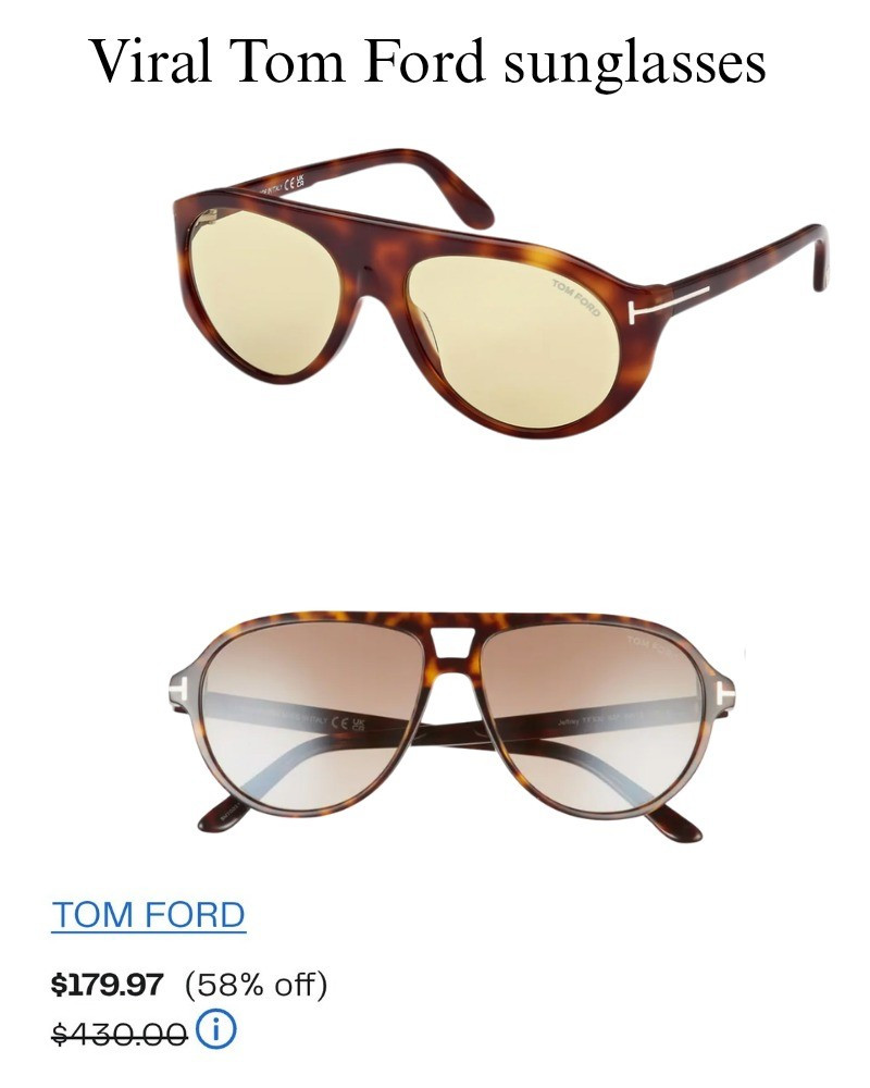 Tom Ford viral sunglasses, and easier, designer deals, Nordstrom Rack, tortoise shell.

#LTKSaleAlert #LTKTravel