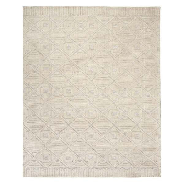 (B689) Crosby St. Sanremo Ivory Diamond Design Area Rug, 8x10 | At Home