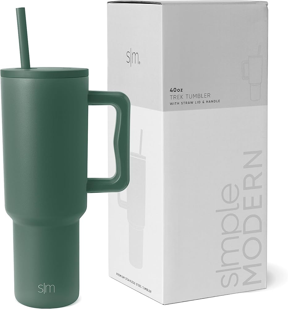 Simple Modern 40 oz Tumbler with Handle and Straw Lid | Insulated Cup Reusable Stainless Steel Wa... | Amazon (US)