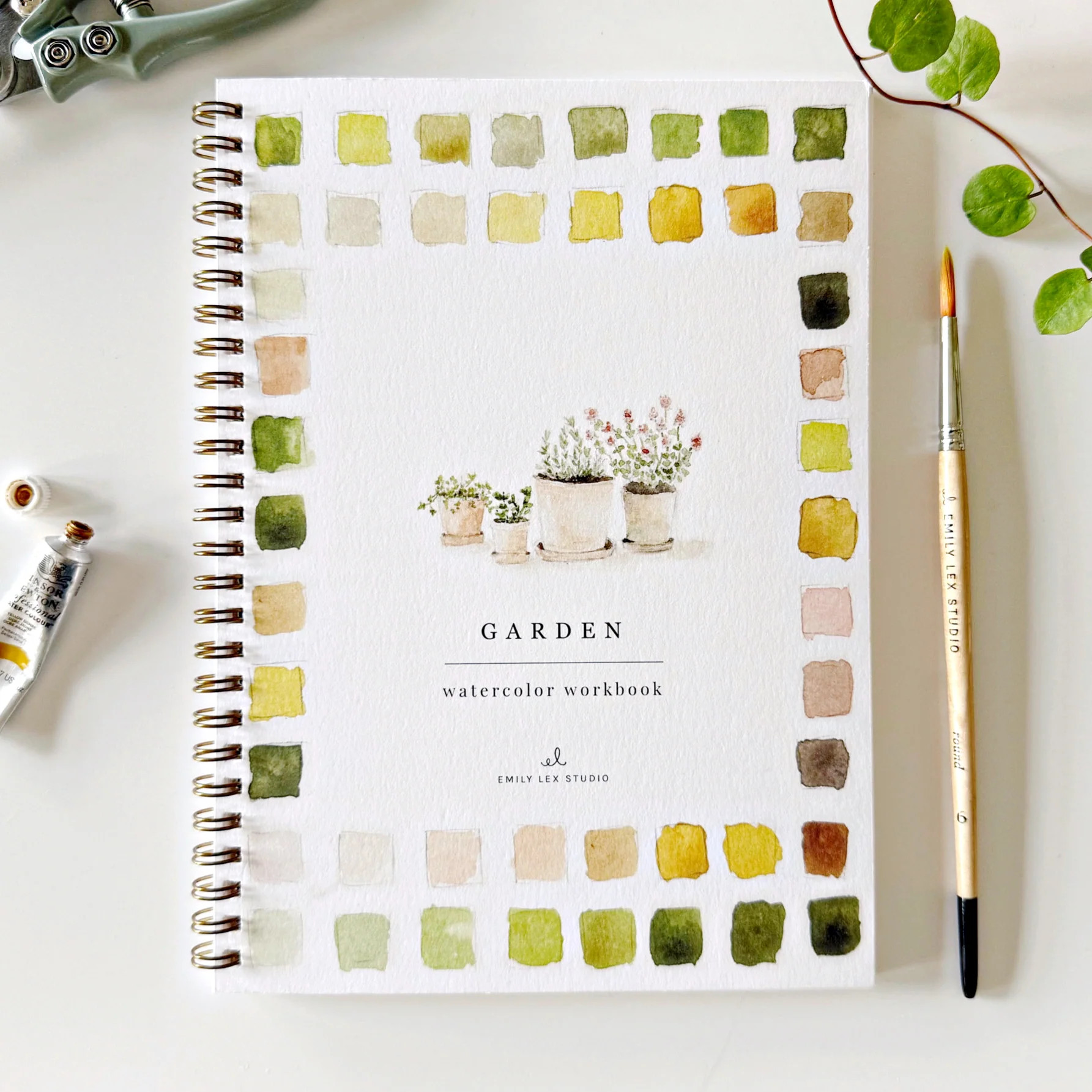garden watercolor workbook | Emily Lex Studio