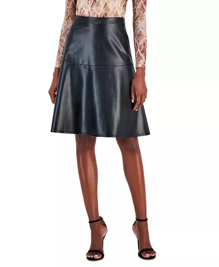 Women's Faux-Leather Skirt | Macy's