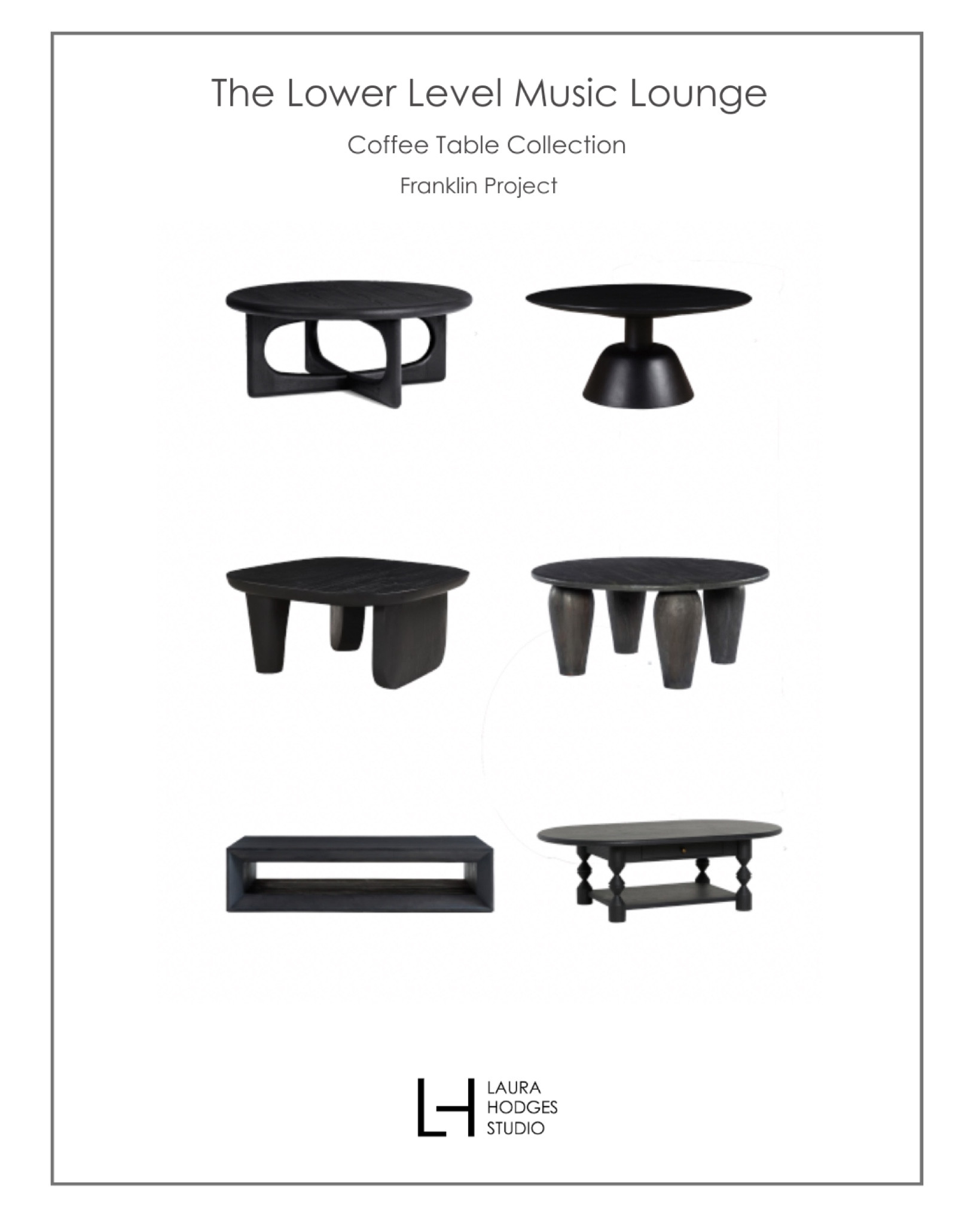 We love a wood coffee table, here are some options with a black finish that we’ve found!