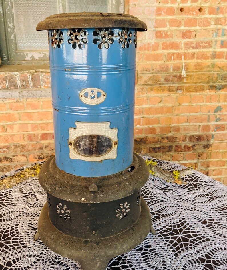 Antique Miller 410 Blue Metal Perfection Smokeless Oil Heater Stove Rustic Decor | Etsy (CAD)