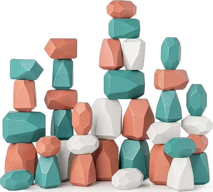 Comfy Cubs Stacking Rocks 36 Pieces, 36 Months+, Educational Toddler Stacking Blocks, Promotes Im... | Amazon (US)