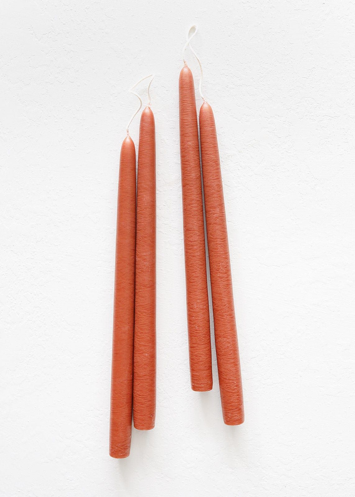 4 Pack - Hand-Dipped Taper Candles in Terracotta - 12" Tall | Afloral (US)