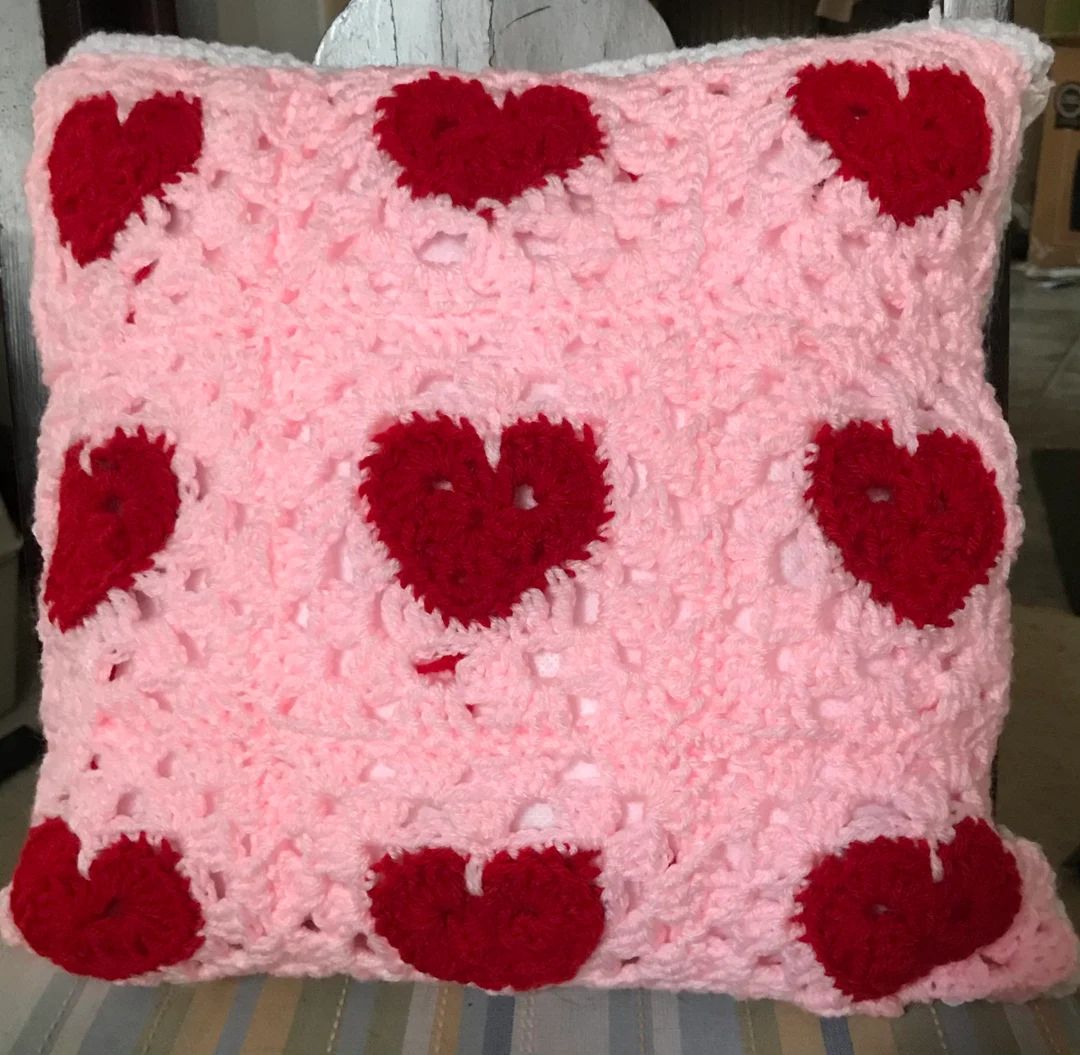 Crocheted Love Letter Pillowcase - Etsy | Etsy (US)