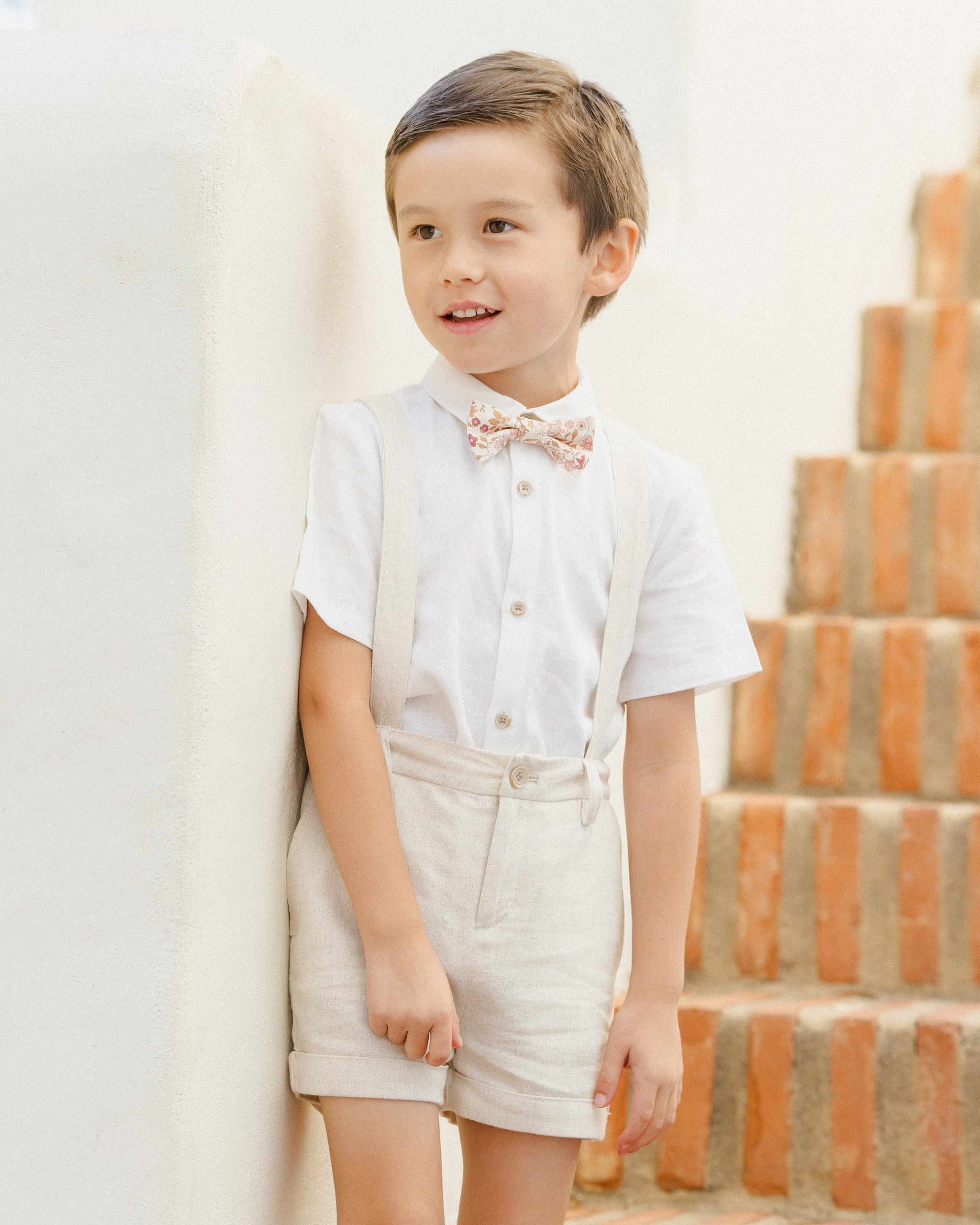 Suspender Short | Linen | Rylee + Cru