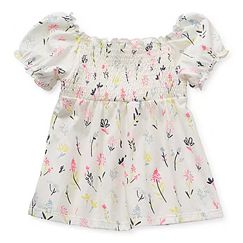 Okie Dokie Toddler Girls Square Neck Short Sleeve Blouse | JCPenney