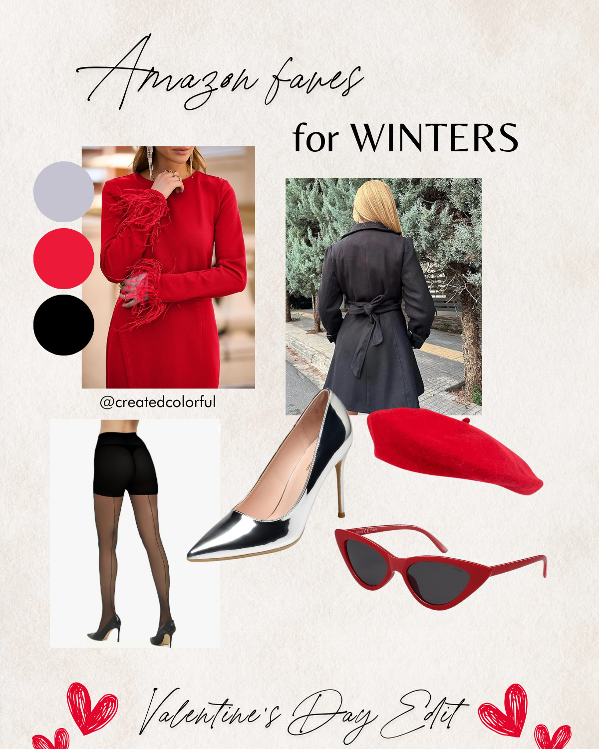 Winter girlies, now's your time! Stores are filled with beautiful shades of red and pink just in time for Valentine's Day. Don't be afraid to reach for those bold pinks and sultry reds. 

We've found some cute options that will definitely turn heads on Amazon!  

#createdcolorful 

#LTKSeasonal #LTKFindsUnder100 #LTKStyleTip