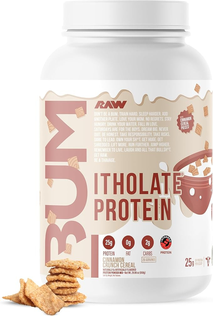RAW Whey Protein Powder Isolate, Cinnamon Crunch (CBUM Itholate Protein) - 100% Grass-Fed Sports ... | Amazon (US)