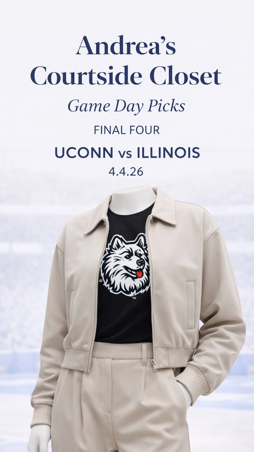 Game day, Final Four edition 🏀
Wearing the Lululemon Daydrift wide leg trousers and bomber, a custom Huskies tee, and steve madden mules (similar style will be linked). 

Everything linked here. Thank you for shopping my links and supporting Connecticut Children’s Medical Center ❤️
#LTK #StyleForACause #FinalFour
#LTKcreator #UCONNHUSKIES #UCONN
#lululemon #nordstroms #stevemadden
#LTKgrwm
