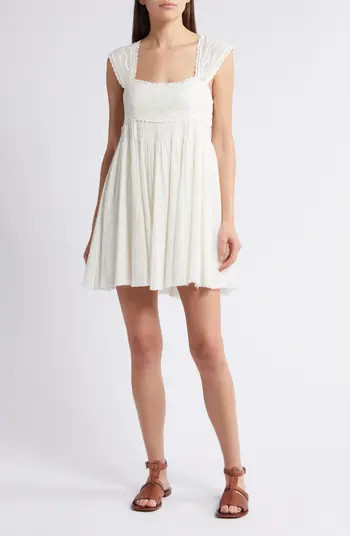 Heartland Embroidered Bodice Cotton Minidress | Nordstrom