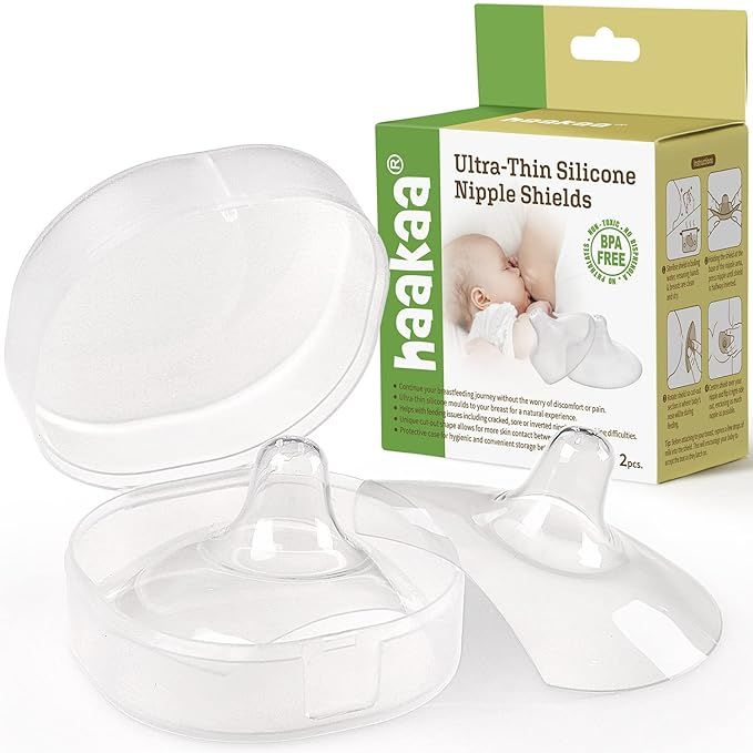 haakaa Nipple Shields 18mm for Newborn Breastfeeding with Latch Difficulties or Flat or Inverted ... | Amazon (US)