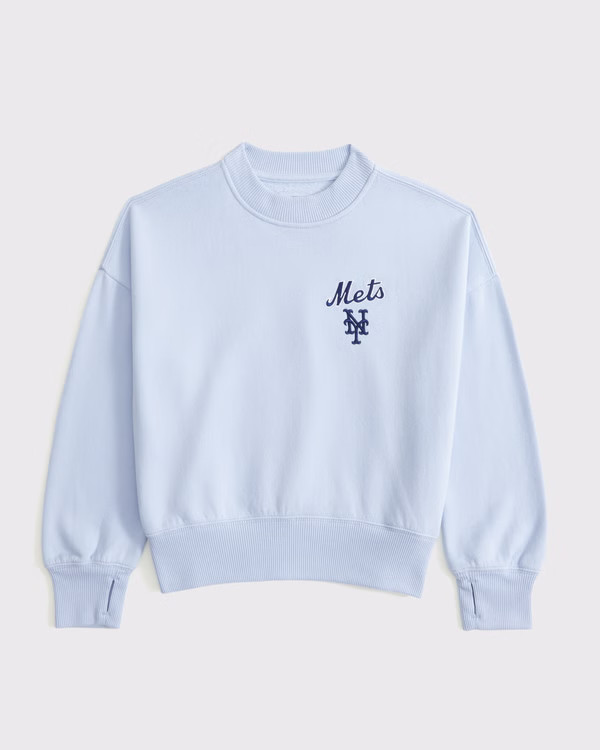 new york mets graphic crew sweatshirt | Abercrombie & Fitch (US)