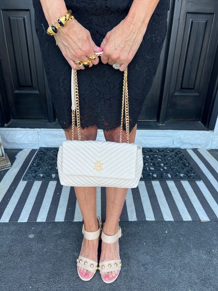 Caroline Hill  cream bag with gold chain shoulder bag 

Studded Cecilia NYC studded heels 

Julie Vos jewelry 

Amazon find lace dress! So good  and great quality.



#LTKItBag #LTKFindsUnder100 #LTKWedding