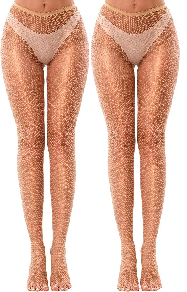 VOAKOW Fishnet Stockings Womens High Waist Fishnet Tights Mesh Stockings For Women | Amazon (US)