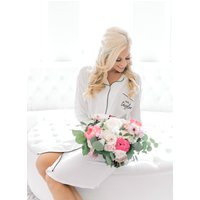 Personalized Bride Pajamas Mrs Sleep Shirts Bridal Shower Gift Getting Ready Outfit With Name Pjs Cu | Etsy (US)