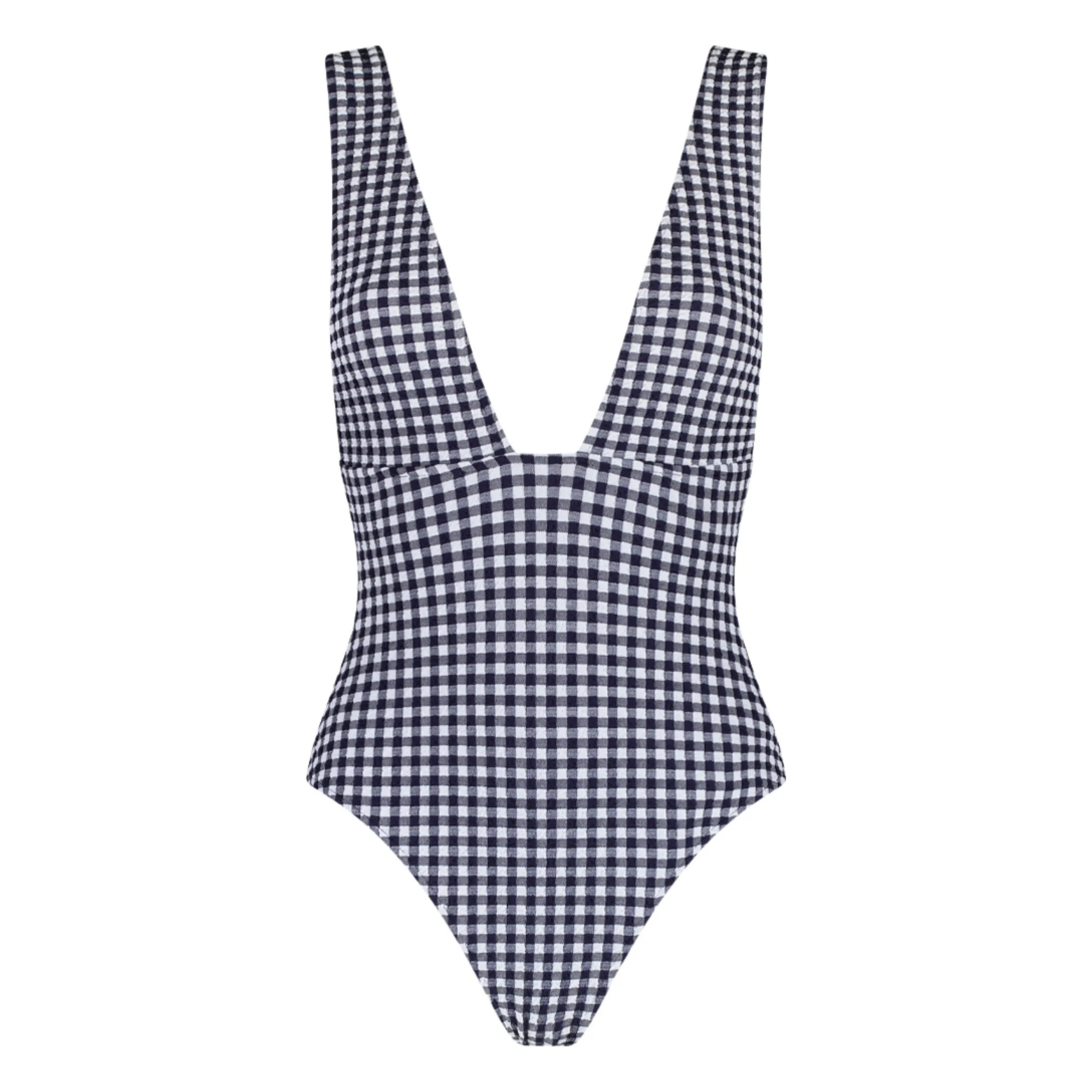 Le Plongeant Vichy 1-Piece Swimsuit | Navy blue | Smallable