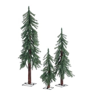2 ft., 3 ft. and 4 ft. Unlit Alpine Artificial Christmas Tree (Set of 3) | The Home Depot