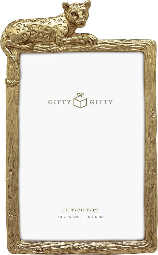 GIFTY GIFTY Leopard Photo Frame / 4x6 In | For Vertical Display on Tabletops | Perfect for Home D... | Amazon (US)