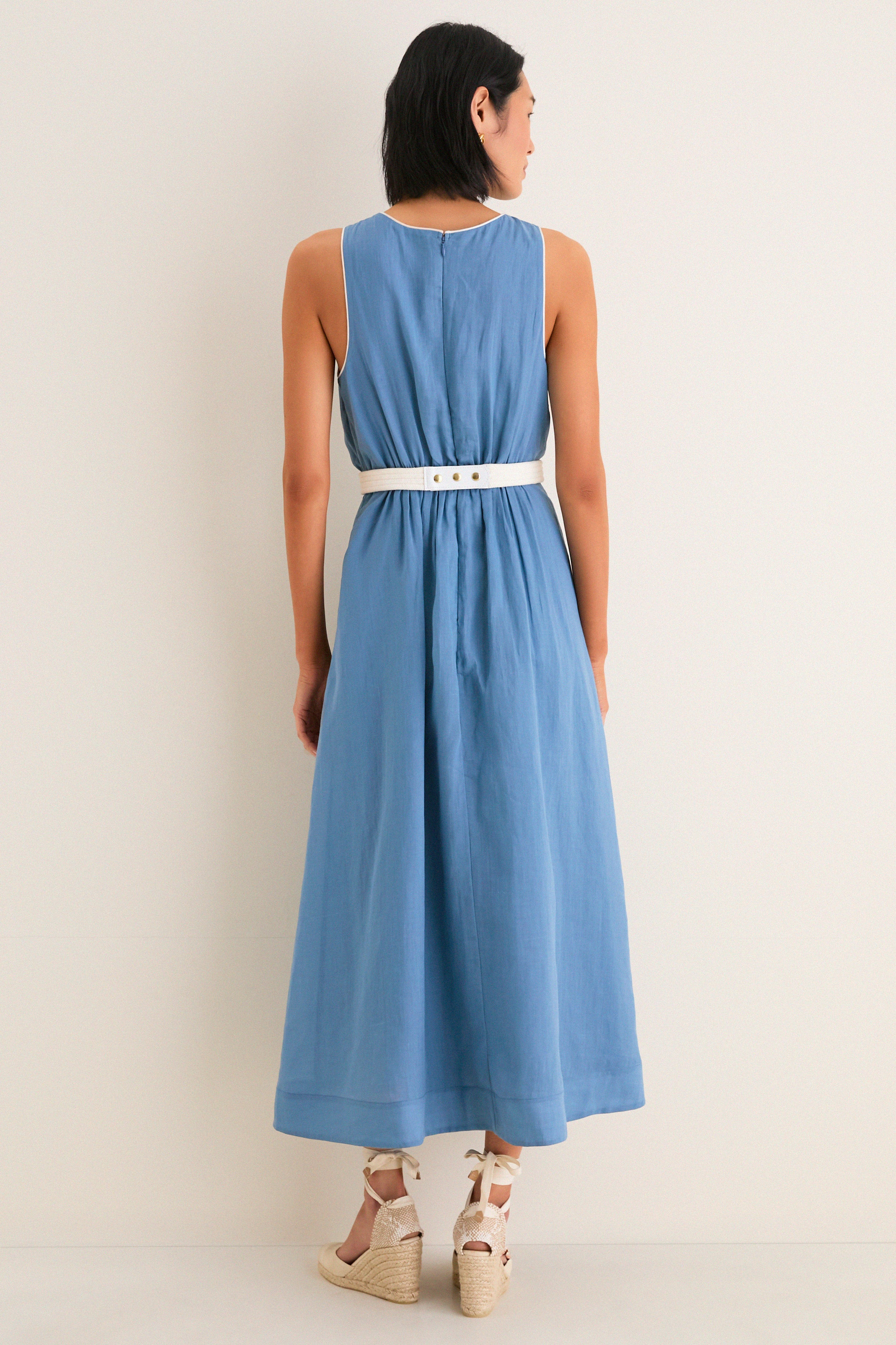 Provincial Blue Rope Belt Leonie Dress | Tuckernuck (US)