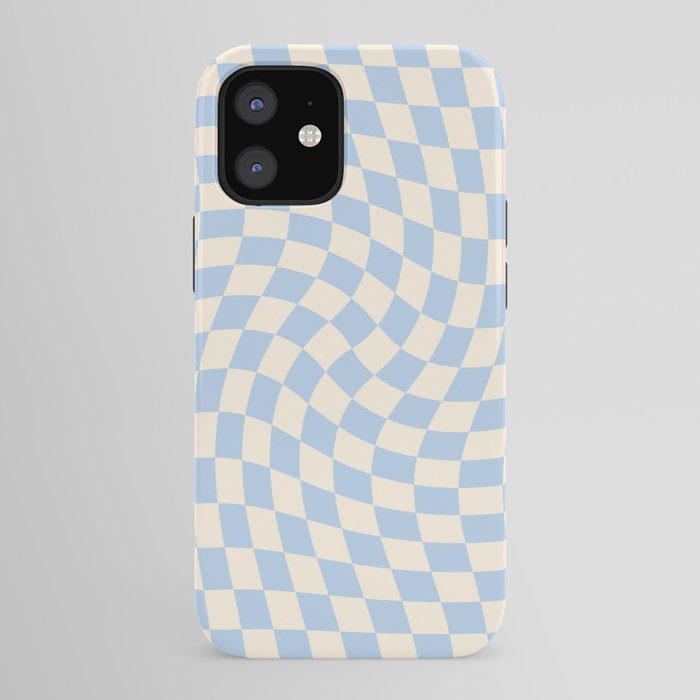 Check II - Baby Blue Twist — Checkerboard Print iPhone Case | Society6