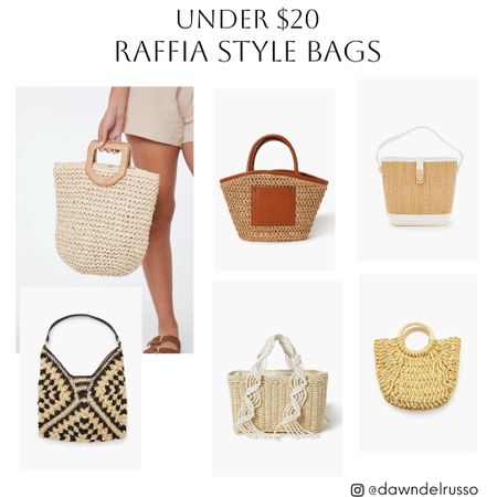 Found so many cute super affordable raffia style straw handbags for summer 