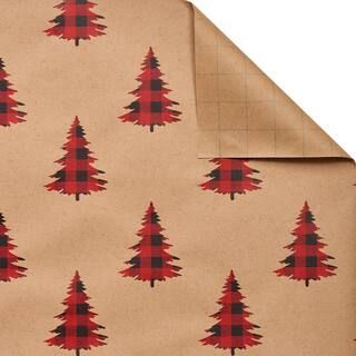 Kraft, Red & Black Buffalo Check Tree Gift Wrap by Celebrate It® Christmas | Michaels Stores