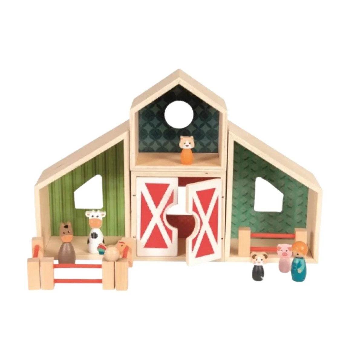 Wooden Farmhouse and Animal Playset | The Well Appointed House, LLC
