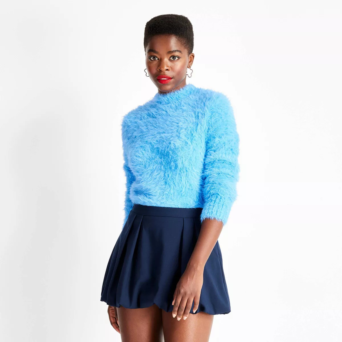 Women's Crewneck Eyelash Sweater - Future Collective | Target