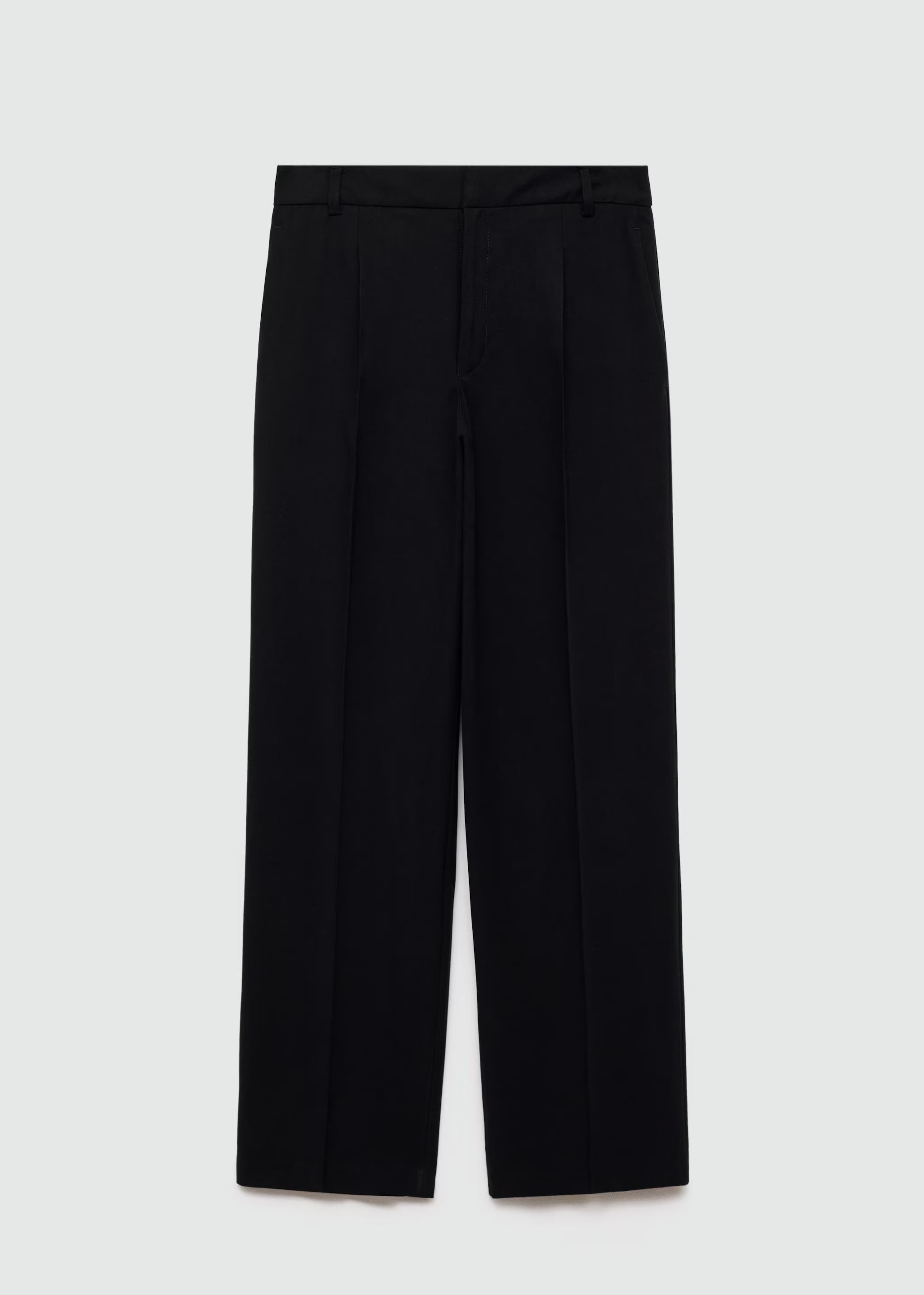 Pleat straight trousers | MANGO (US)