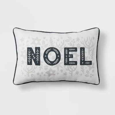 Reversible 'Noel'/Snowflake Decorative Lumbar Pillow - Wondershop™ | Target