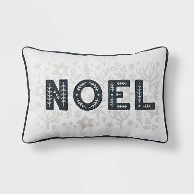 Reversible &#39;Noel&#39;/Snowflake Decorative Lumbar Pillow - Wondershop&#8482; | Target