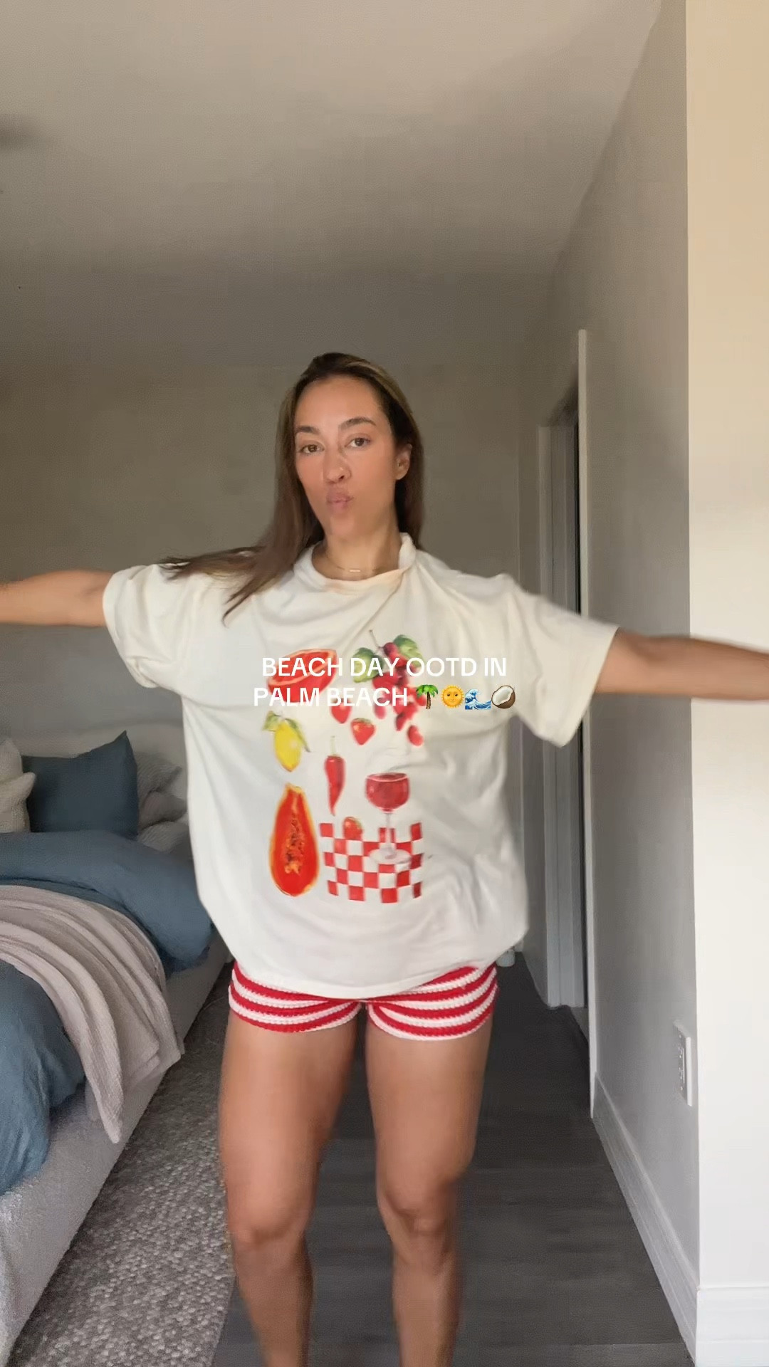 Let’s get dressed for a beach day in Palm beach!!!!

Love an oversized graphic tshirt as a swimsuit cover up 🍒🍑🍓🍋

#LTKSeasonal #LTKFindsUnder50 #LTKSwim