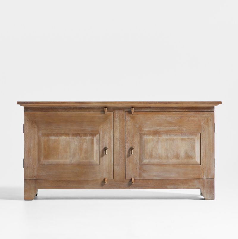 Basque Weathered Light Brown Solid Wood Buffet + Reviews | Crate & Barrel | Crate & Barrel