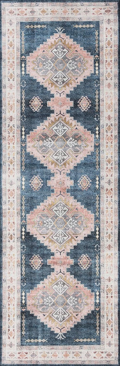 Loloi II Heidi Collection HEI-03 Denim/Blush, Traditional 2'-0" x 5'-0" Accent Rug | Amazon (US)