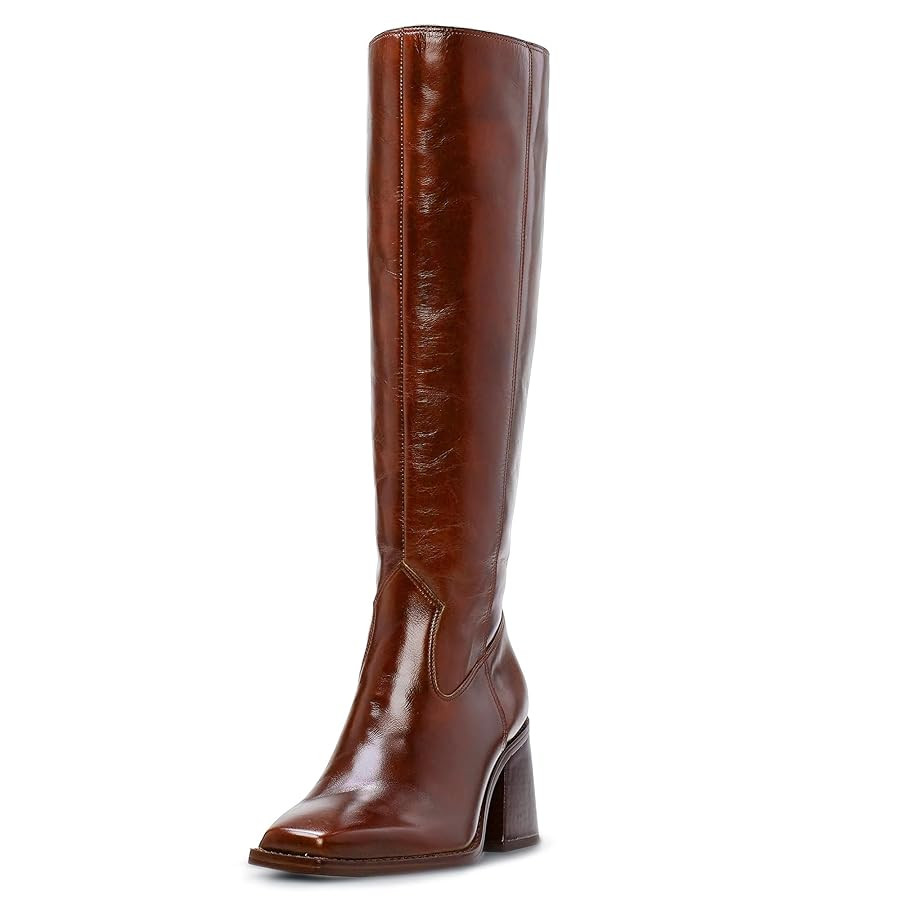 MUCCCUTE Knee High Boots for Women - Square Toe Chunky Block Heel Boots with Side Zipper Pull On ... | Amazon (US)