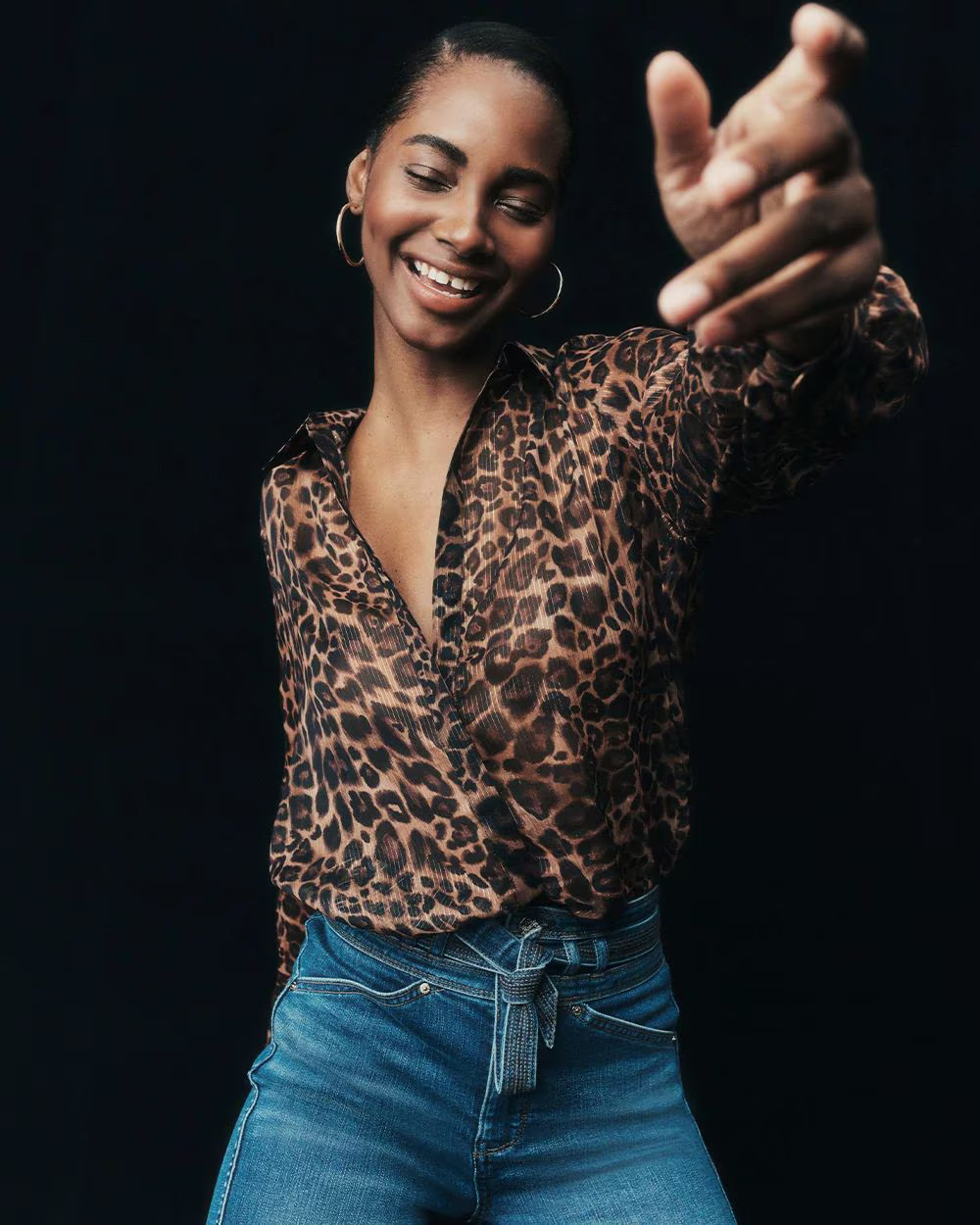 Leopard Print Lurex™ Shirt | White House Black Market