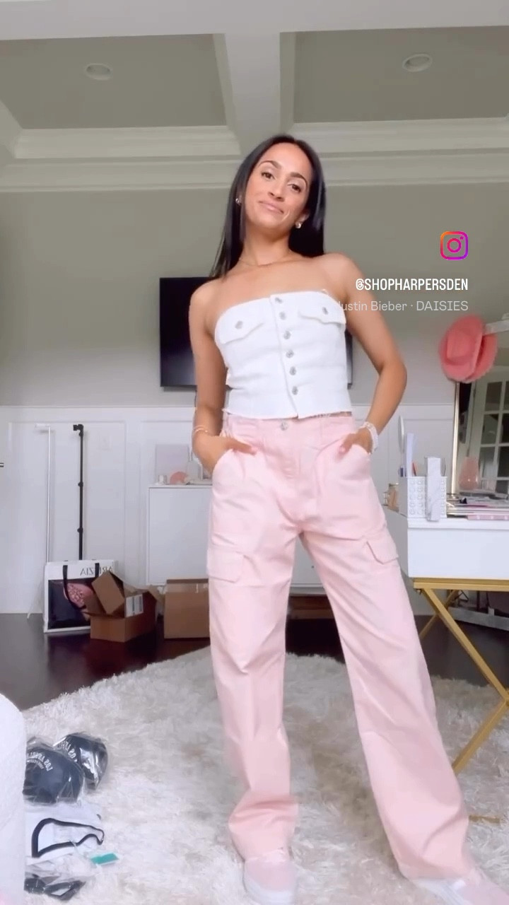 Pink cargo pants
Denim tube top
Summer outfit
Save with discount code Insta10

#LTKStyleTip #LTKSaleAlert #LTKFindsUnder50
