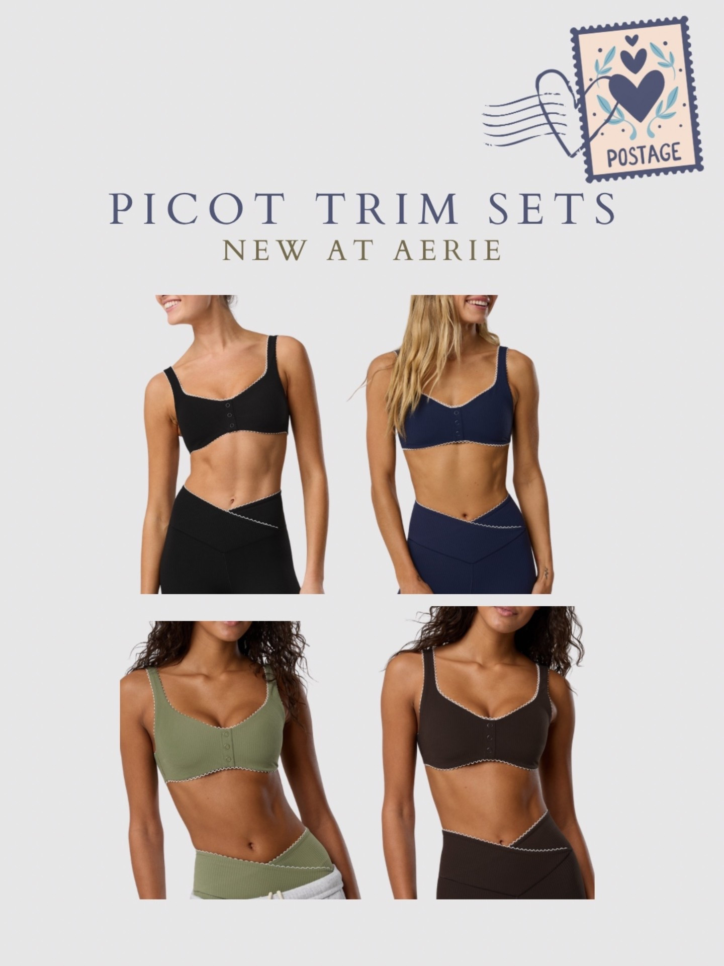 New picot trim sets at Aerie 🍋⛵️🌊 #aeriereal #picottrim #matchingset #workoutset #aerieleggings


#LTKfitnessgoals #LTKootd #LTKActive