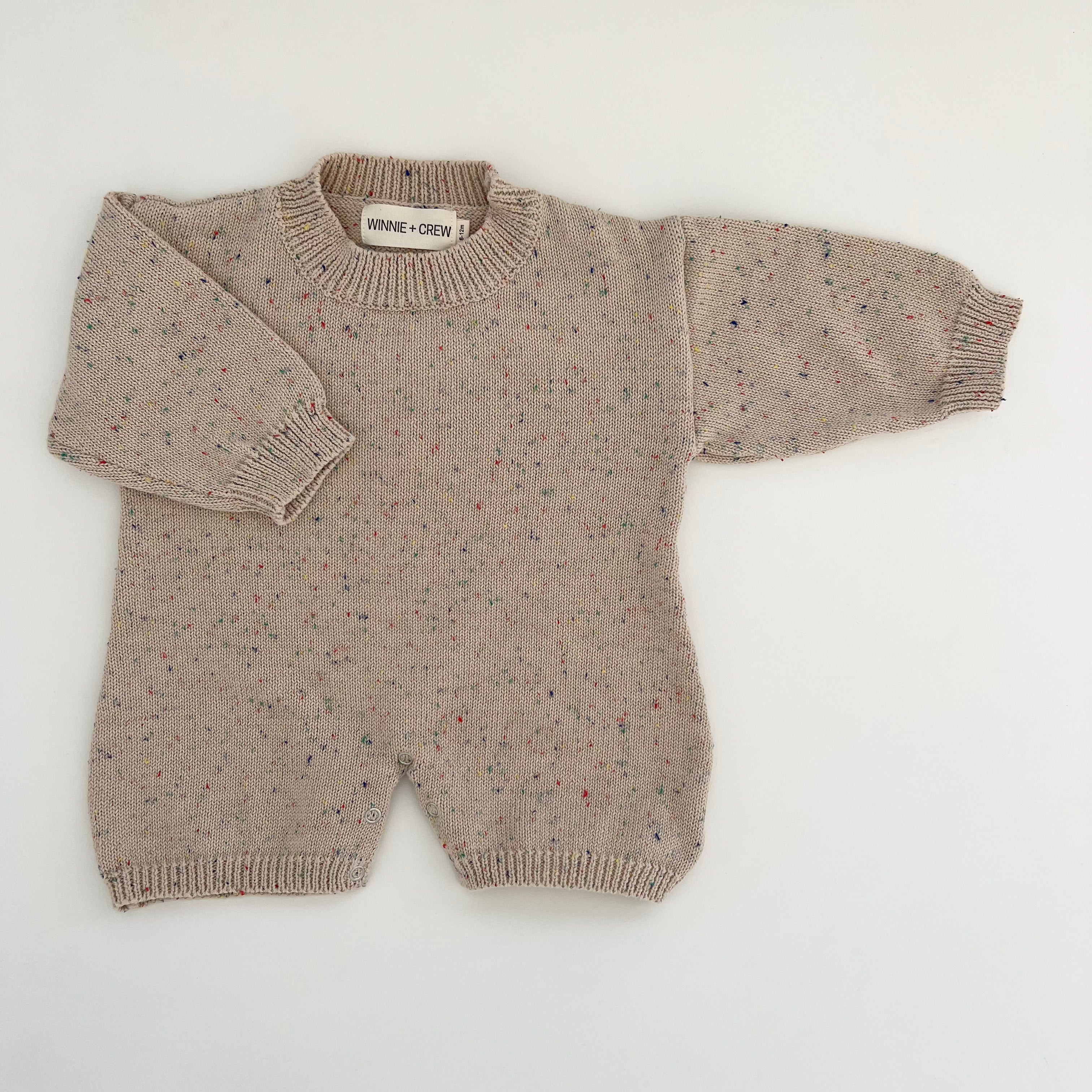 Wallis Knit Romper in Cream | Winnie and Crew