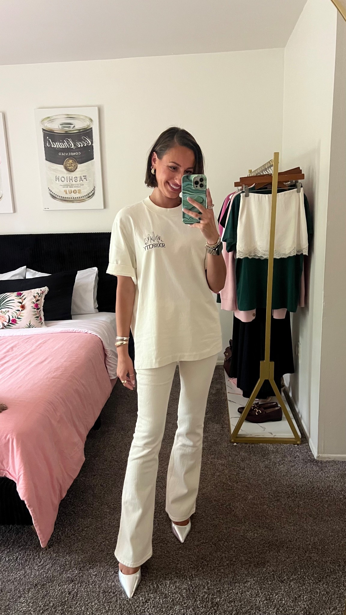 AFLTK for an additional 25% off until 9/29
High rise bootcut jeans run tts (wearing a 24 regular)
Men’s graphic tee runs oversized (wearing an xs)

#LTKMens #LTKSaleAlert #LTKFallSale