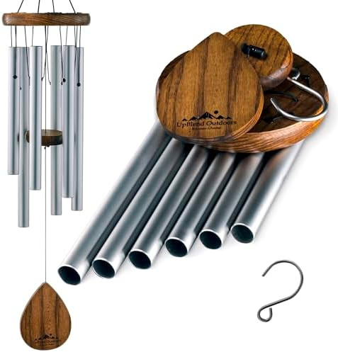 UpBlend Wind Chimes for Outside Gift – Deep Tone Wind Chime with Decorative Stone – Porch & P... | Amazon (US)