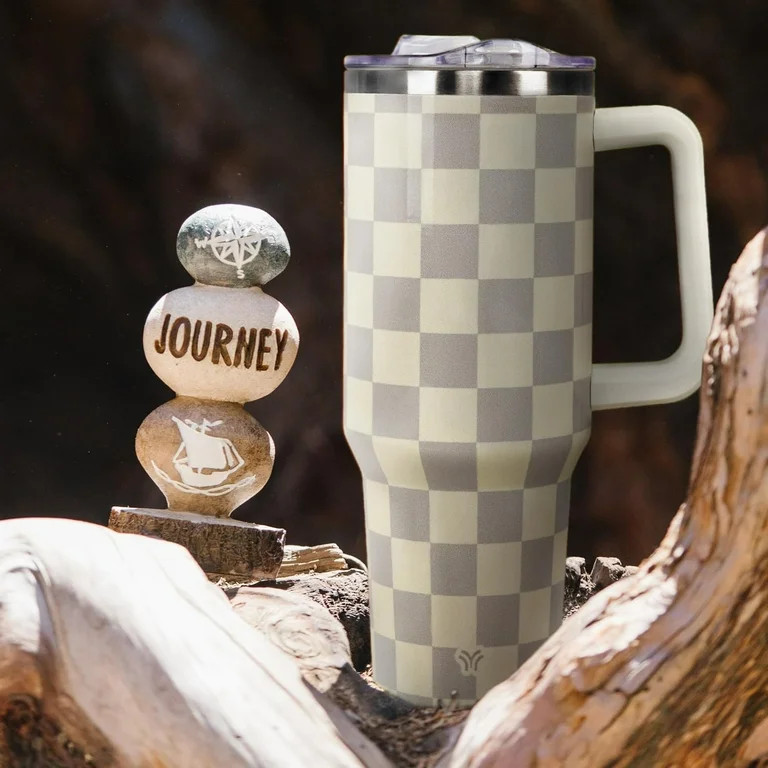 40oz Tumbler with Handle and Straw Lid | Vacuum Insulated Leak Proof Tumbler | Stainless Steel Tr... | Walmart (US)