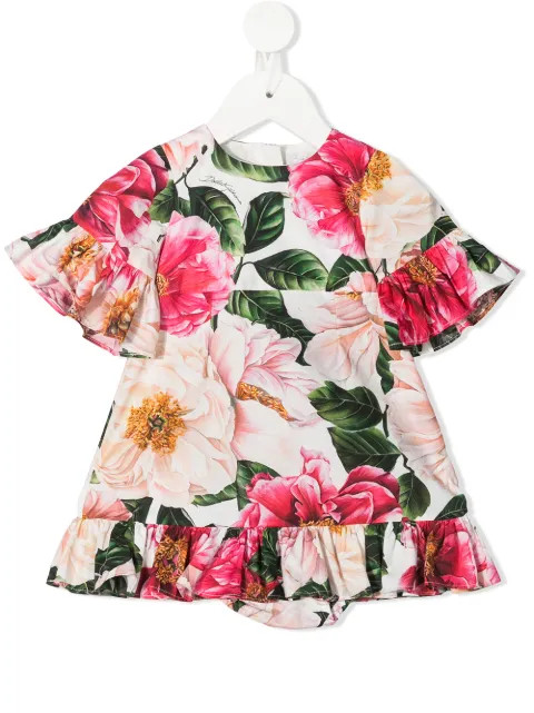 floral-print ruffled dress | Farfetch (US)