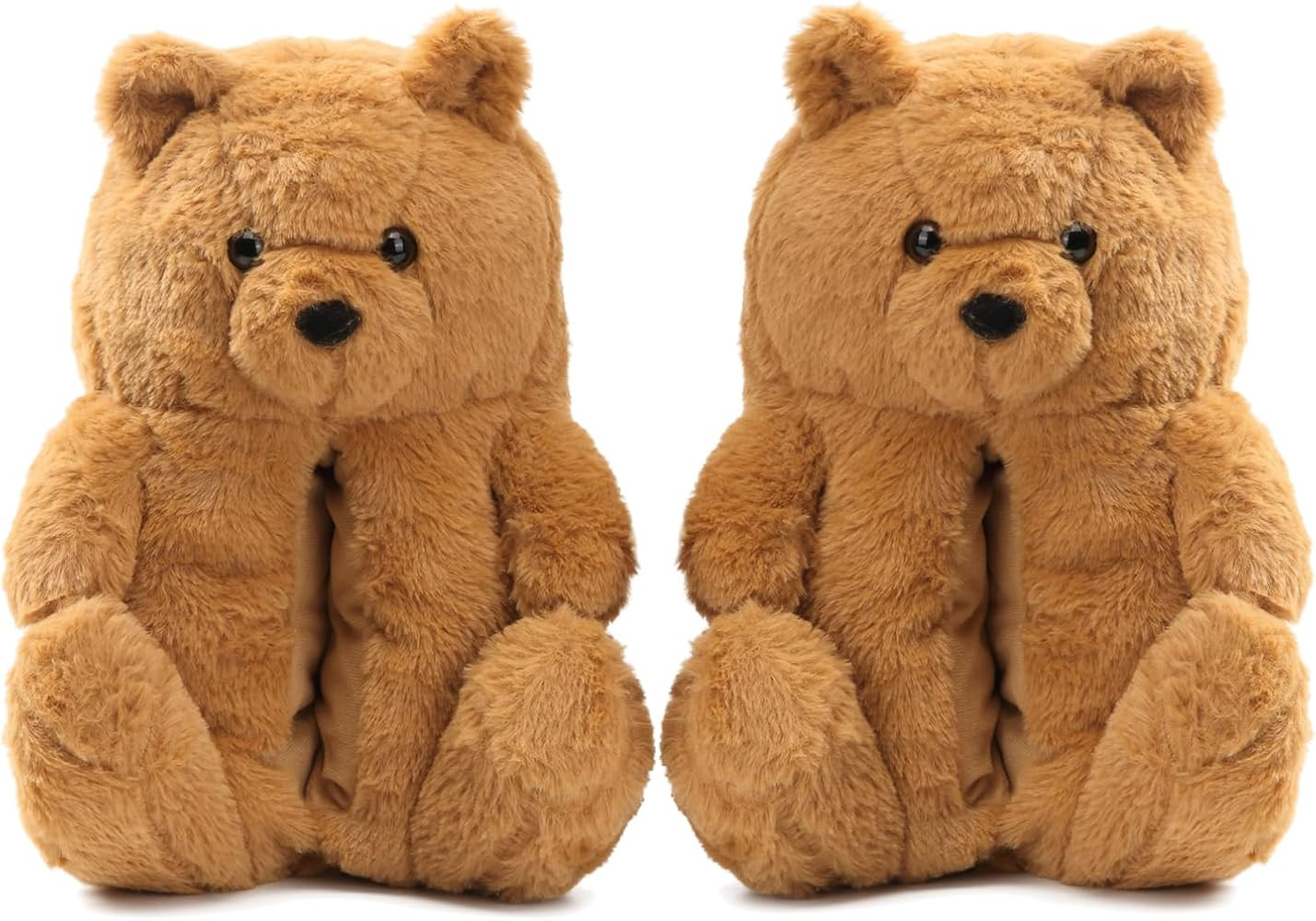 Teddy Bear Slippers,Cozy Women's Indoor Fuzzy Slippers Cute Animal House Slippers for Woman Teen ... | Amazon (US)