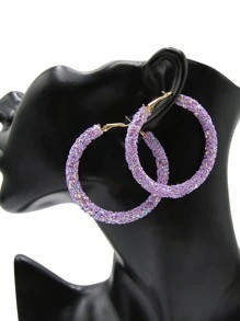 Sequin Decor Hoop Earrings
   SKU: sj2203199752532783      
          (1158 Reviews)
            ... | SHEIN