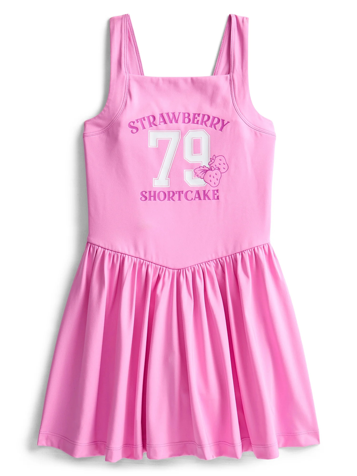 Strawberry Shortcake Girls Active Sleeveless Dress with Built-In Shorts, Sizes 4-12 | Walmart (US)