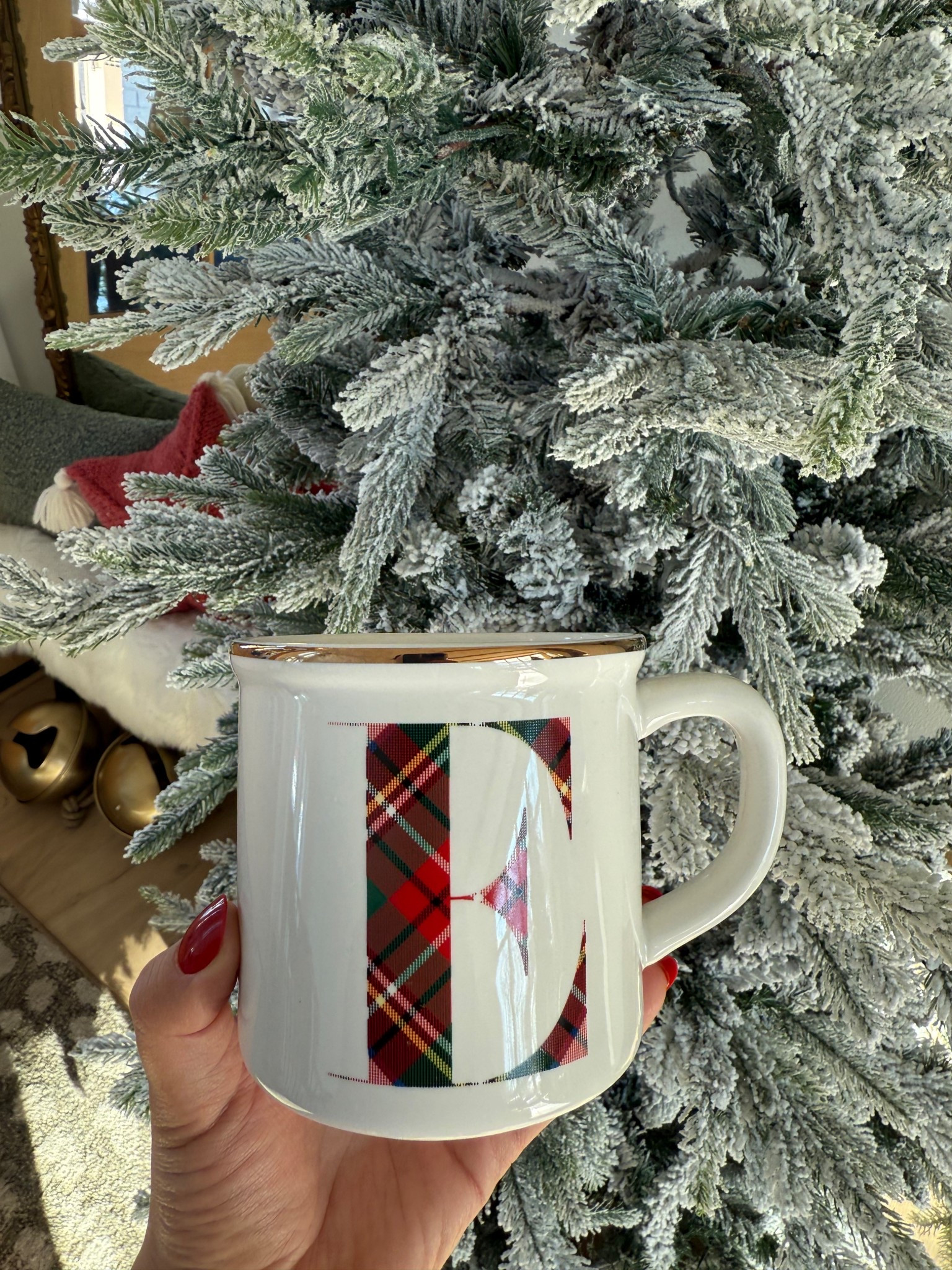 Pottery Bran Stewart plaid monogrammed coffee mug! Christmas gift guide ideas! 

#LTKGiftGuide #LTKHoliday #LTKSeasonal