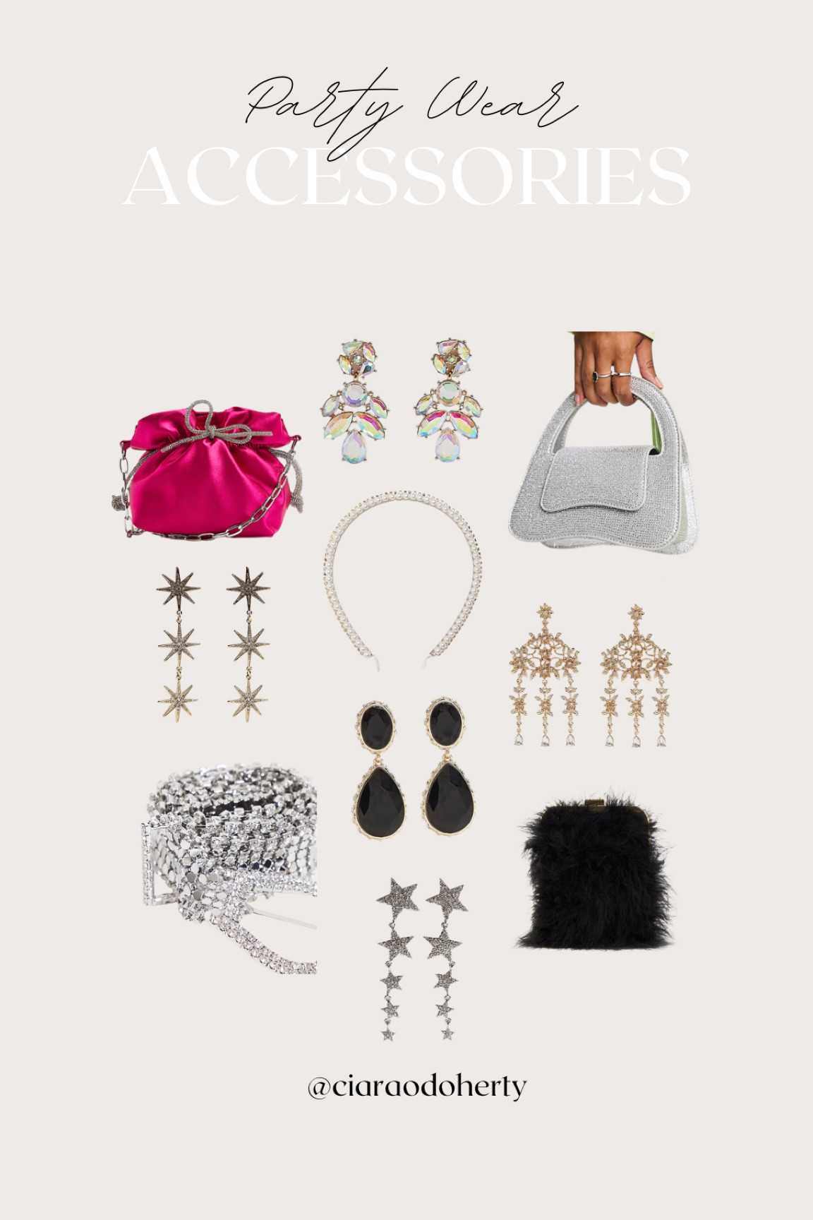 My favourite party season accessories to style up with your favourite looks 🖤 

Partywear, party wear, party outfit, occasionwear, statement earrings, party bag, headband, hairband 

#LTKCyberweek #LTKunder50 #LTKunder100